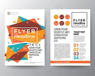 三角形背景传单设计图片