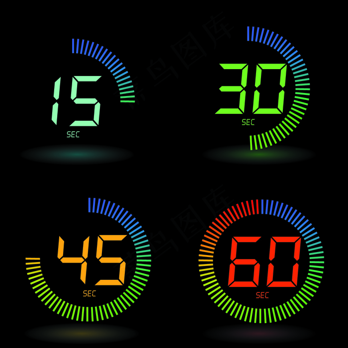时间钟表秒表矢量素材