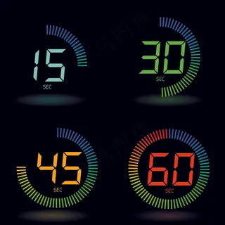 时间钟表秒表矢量素材