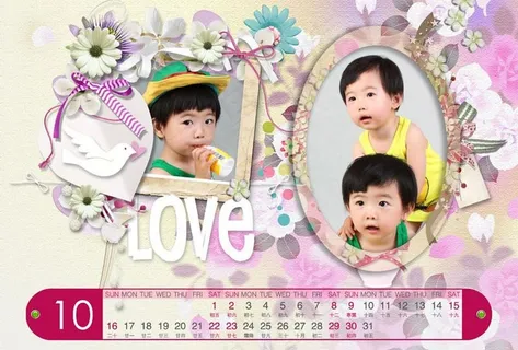 2011儿童日历相框图片 2011儿童日历相框图片