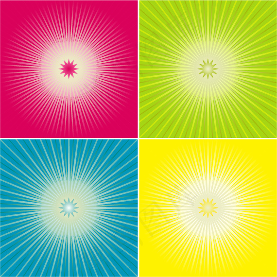潮流色彩放射线背景