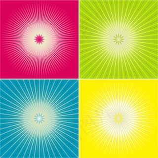 潮流色彩放射线背景