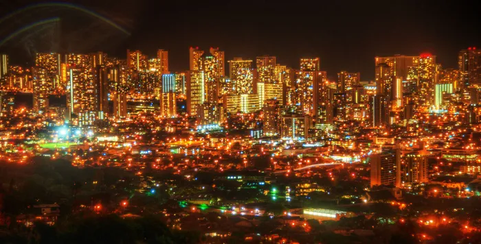 俯瞰威基基海滩图片