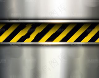 黄黑线条金属不锈钢背景矢量素材
