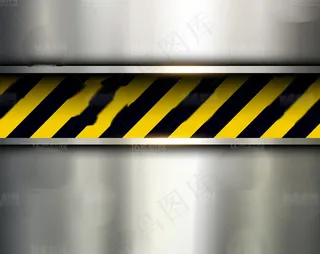 黄黑线条金属不锈钢背景矢量素材