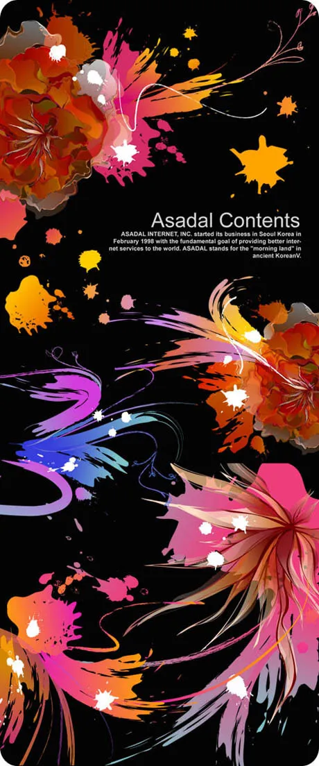 抽象花卉图形ai矢量模版下载