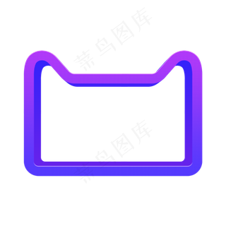 电商蓝紫色渐变天猫猫头