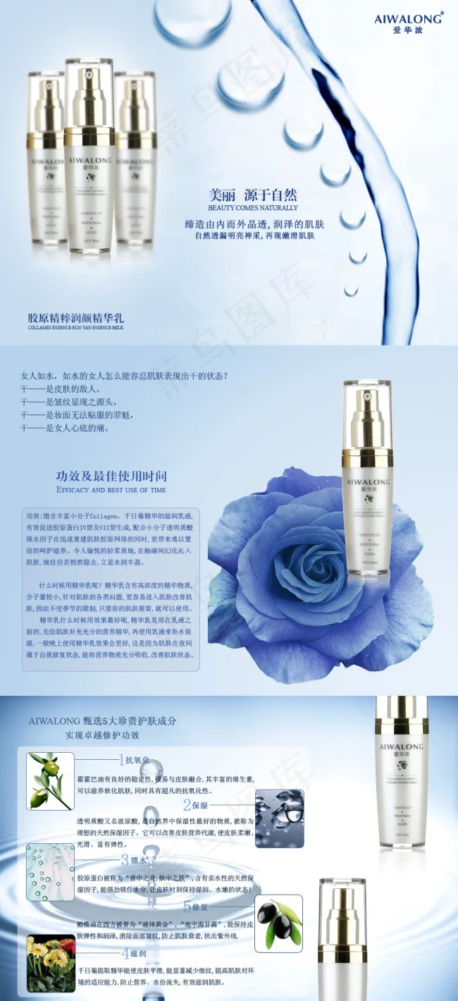 化妆品详情页描述psd模版下载