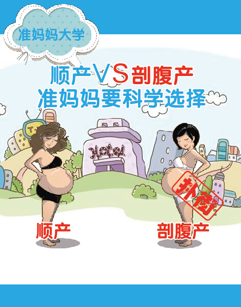 顺产VS剖腹产ai矢量模版下载