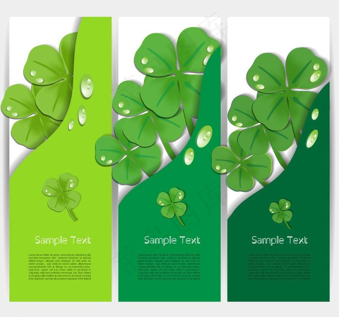 绿叶水珠水滴环保背景图片