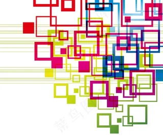 矢量彩色方块矢量背景