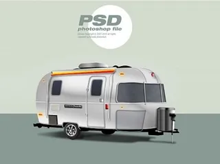 经典的拖车免费PSD文件