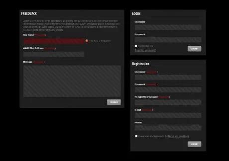 网页注册登录框PSD素材psd模版下载