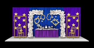 梦幻紫色婚礼展示区