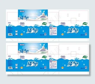 牛奶箱包装图片