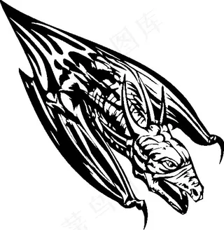 龙 传说动物 矢量CDR_093