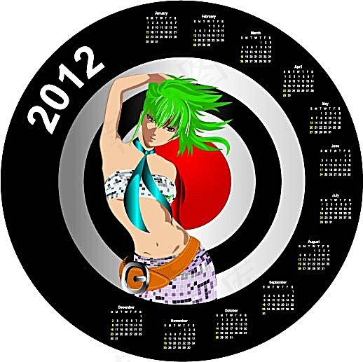 2012光盘日历模板