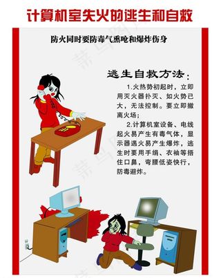 计算机室的逃生和自救图片