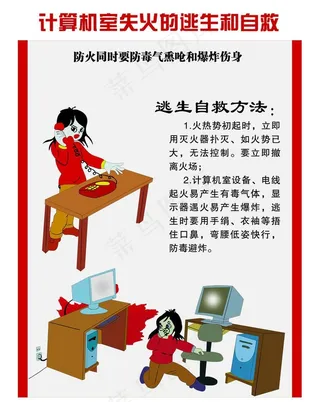 计算机室的逃生和自救图片