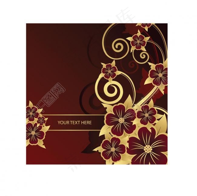 欧式花纹背景图片