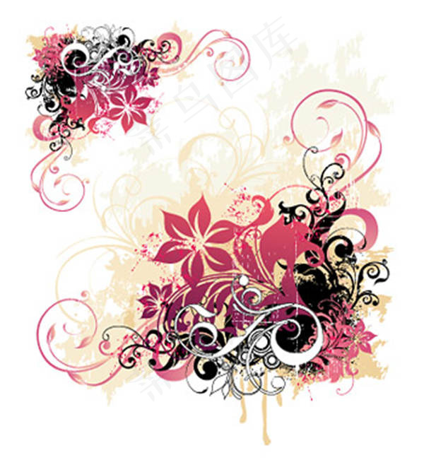 花角边框矢量素材