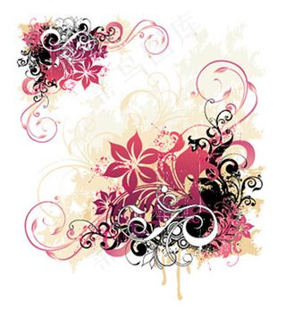 花角边框矢量素材