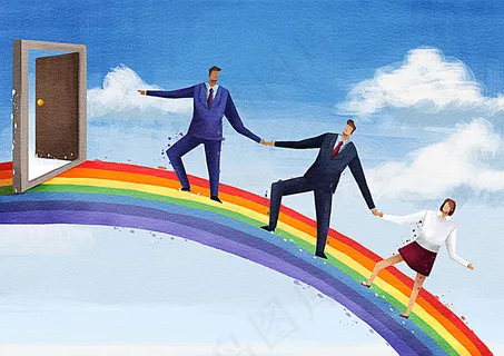彩虹与职业人物
