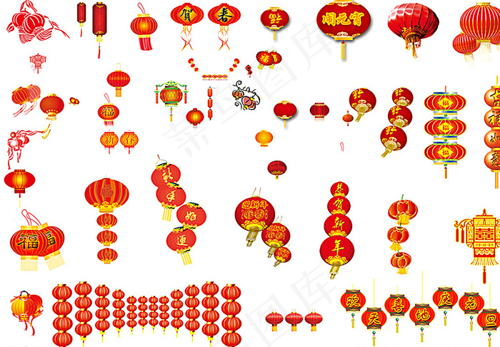 红色灯笼图片(6724X4724(DPI:300))psd模版下载