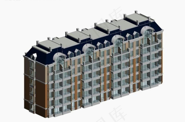 现代小区住宅建筑3D模型