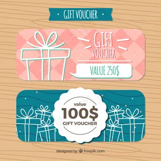 手绘礼品折扣券