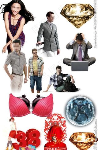 科技素材 人物 钻石图片