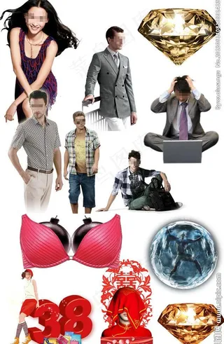 科技素材 人物 钻石图片