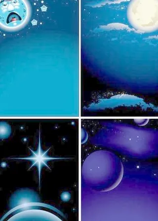 夜晚与宇宙矢量图片素材 下载