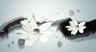 水墨荷花图片