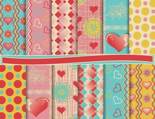 时尚花纹 爱心花纹图片