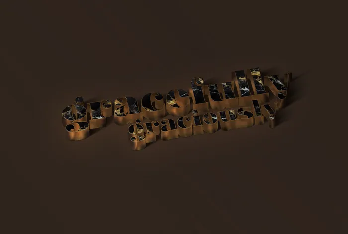 3D立体字文字样式psd模版下载
