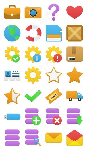 卡通风格电脑图标下载