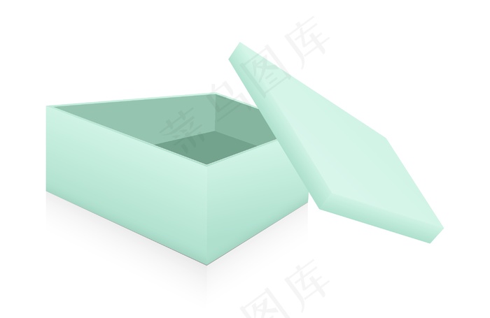 开放的旧盒子形状向量eps,ai矢量模版下载