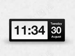 一个时钟日期界面