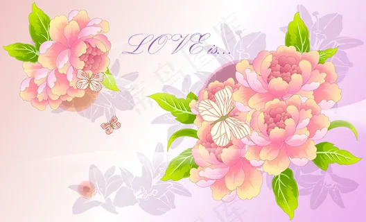 9款精美艳丽鲜花背景矢量素材 9款精美艳丽鲜花背景矢量素材