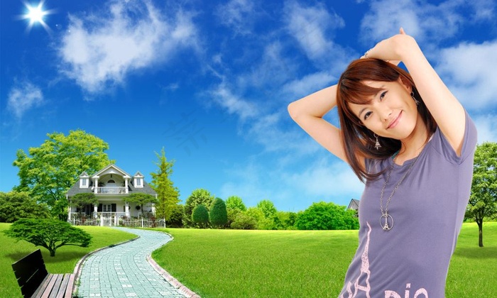 房地产 风景 景物 美女图片