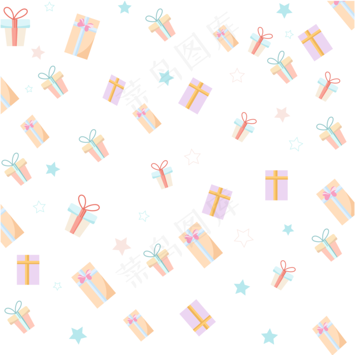 彩色礼盒无缝背景图片