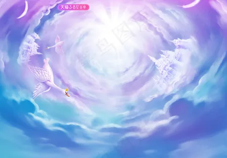 紫蓝色太阳照射下的天空背景素材 紫蓝色太阳照射下的天空背景素材