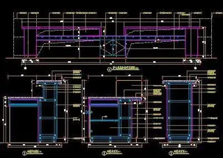三层护士站服务台背详图-门诊、急诊...