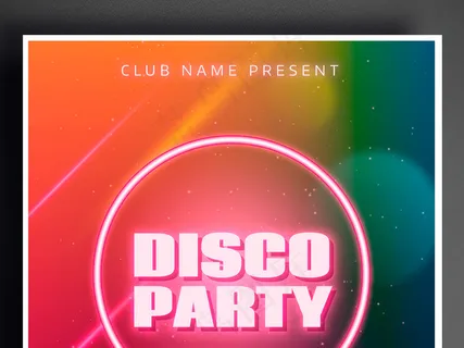 炫彩迪吧歌厅夜店俱乐部舞会海报