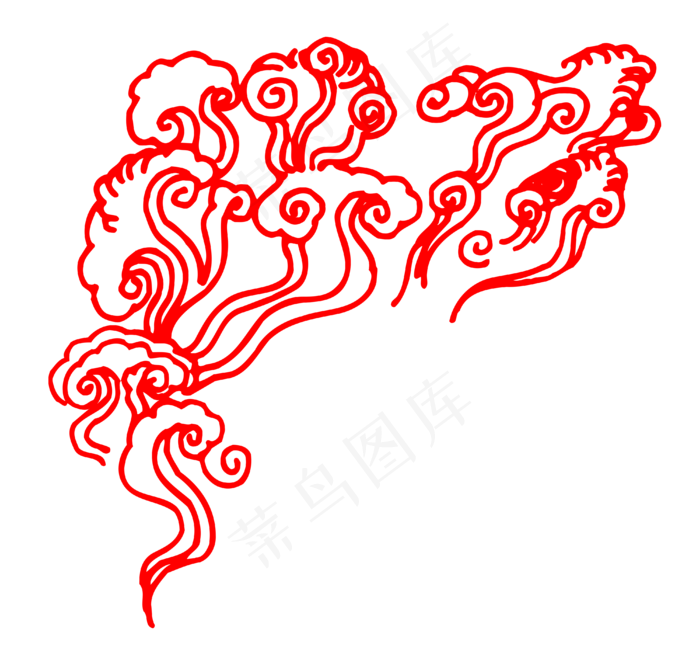 中式中国风古典祥纹边框PNG透明背...(1701X244)
