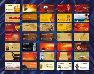 古典名片设计矢量素材