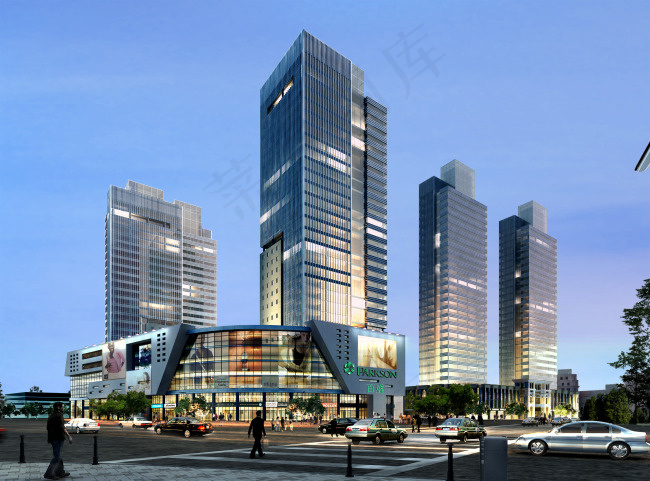 商业高楼建筑(2363X1751(DPI:150))psd模版下载