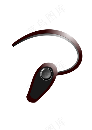 蓝牙耳机的棕色
