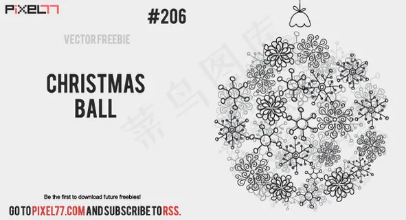这一天# 206个免费矢量：圣诞球